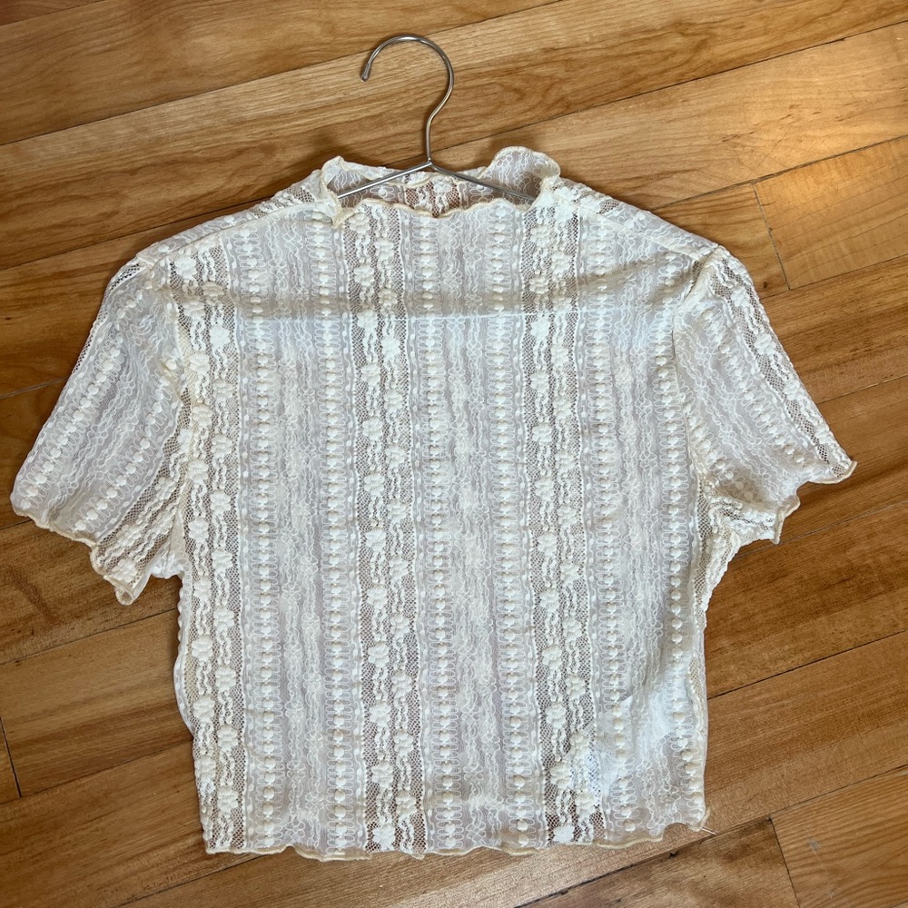 Sheer lace top